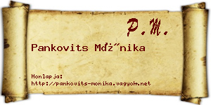 Pankovits Mónika névjegykártya