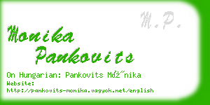 monika pankovits business card